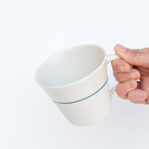 White Porcelain Wide Mug - 5 Colour Options