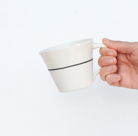 White Porcelain Wide Mug - 5 Colour Options